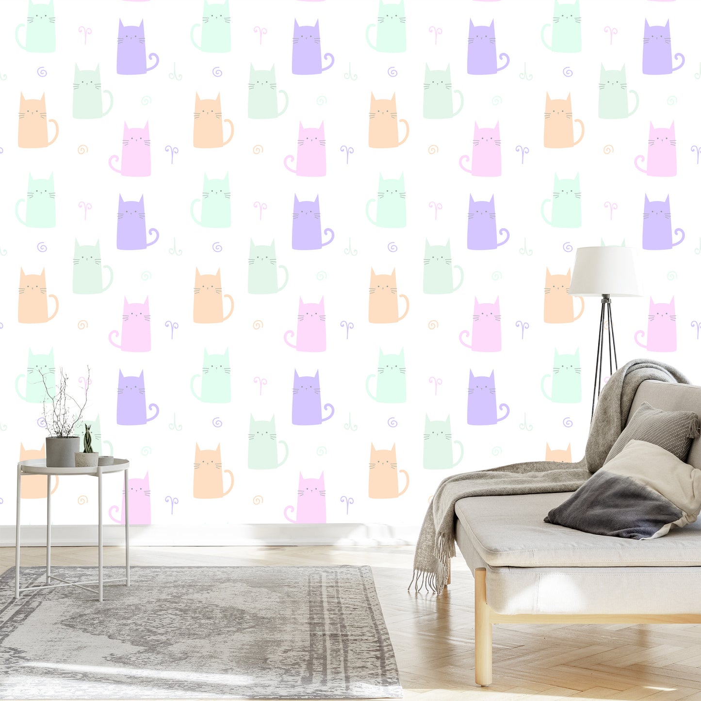 Wallpaper For Children - Colorful Cats