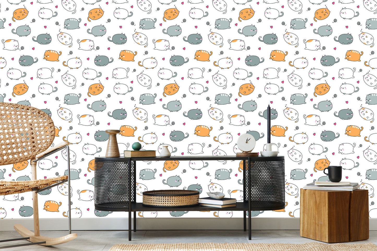 Wallpaper For Children - Happy Cats