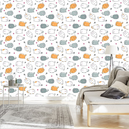 Wallpaper For Children - Happy Cats