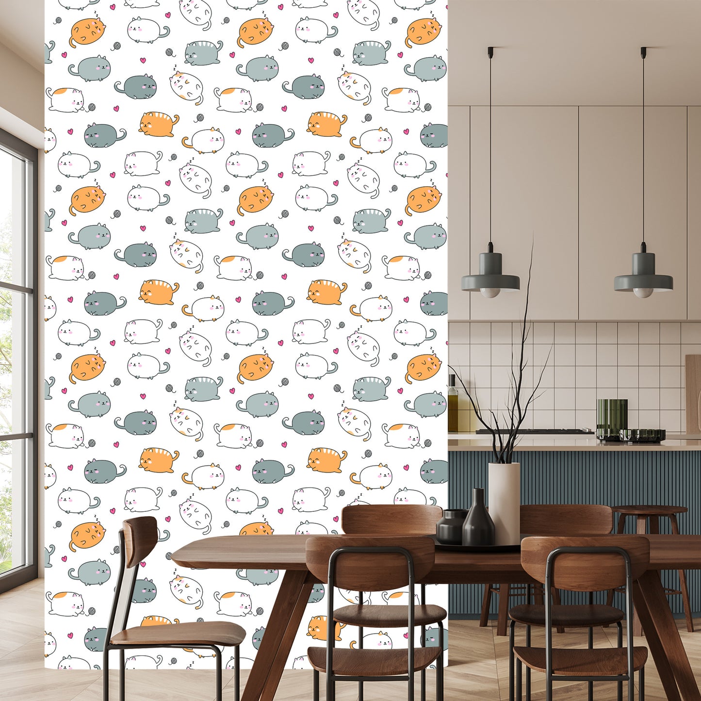 Wallpaper For Children - Happy Cats