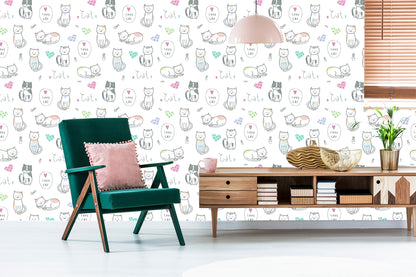 Wallpaper For Children - Happy Cats