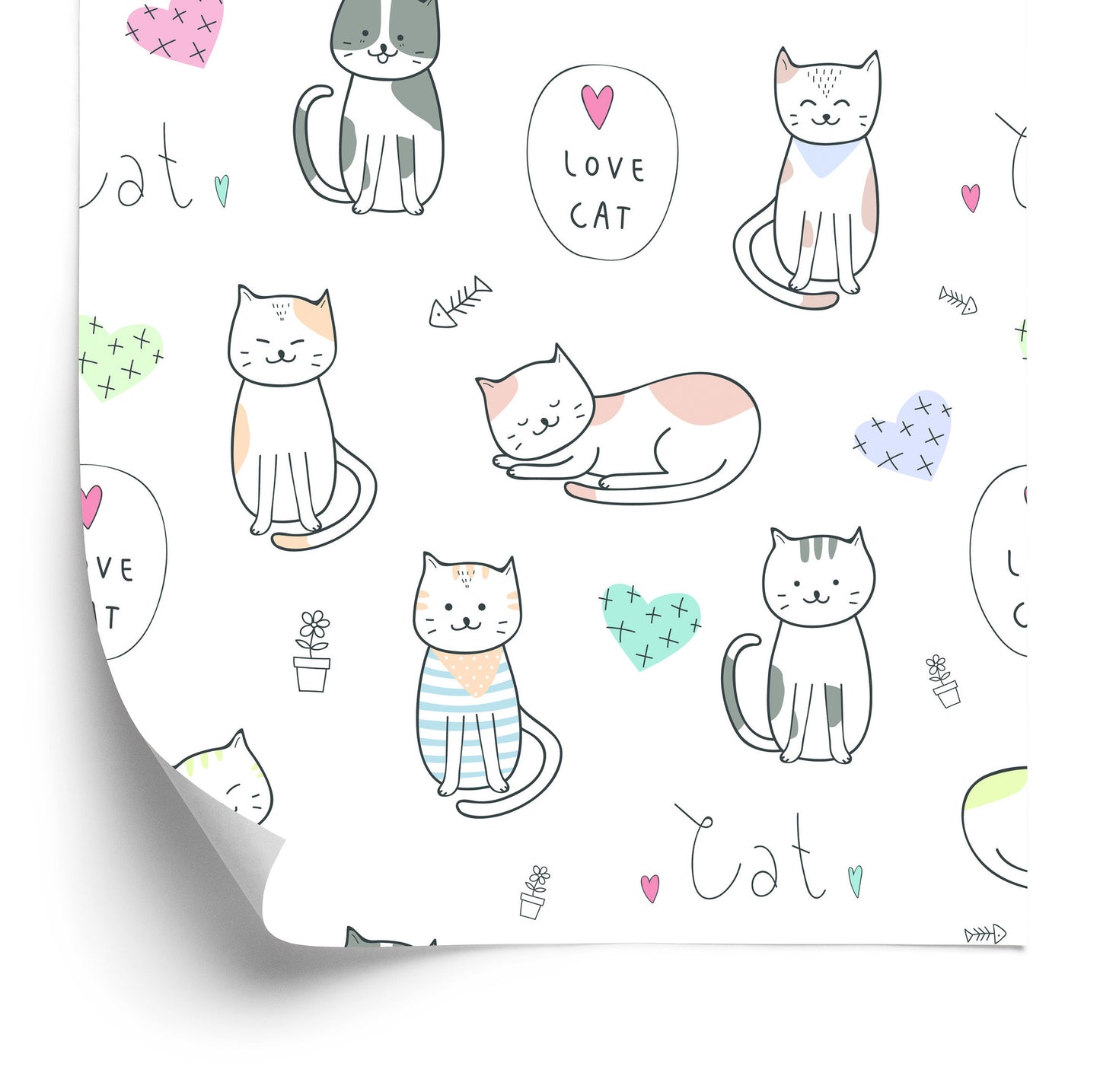 Wallpaper For Children - Happy Cats