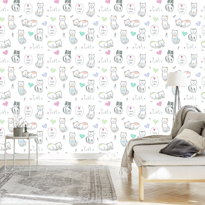 Wallpaper For Children - Happy Cats