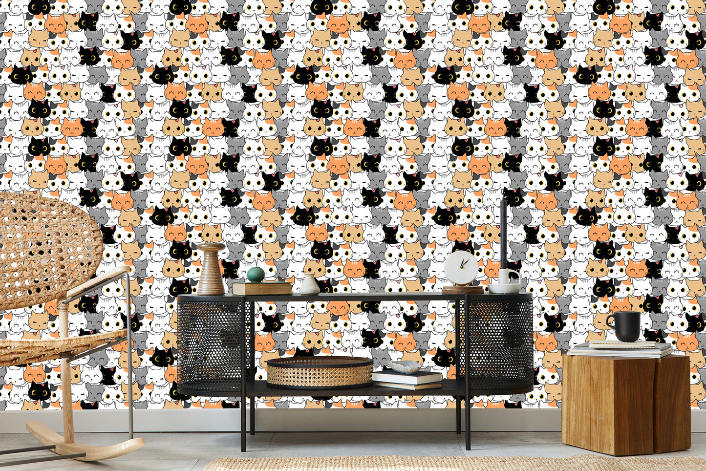 Wallpaper For Children - Little Colorful Cats