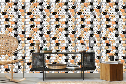 Wallpaper For Children - Little Colorful Cats