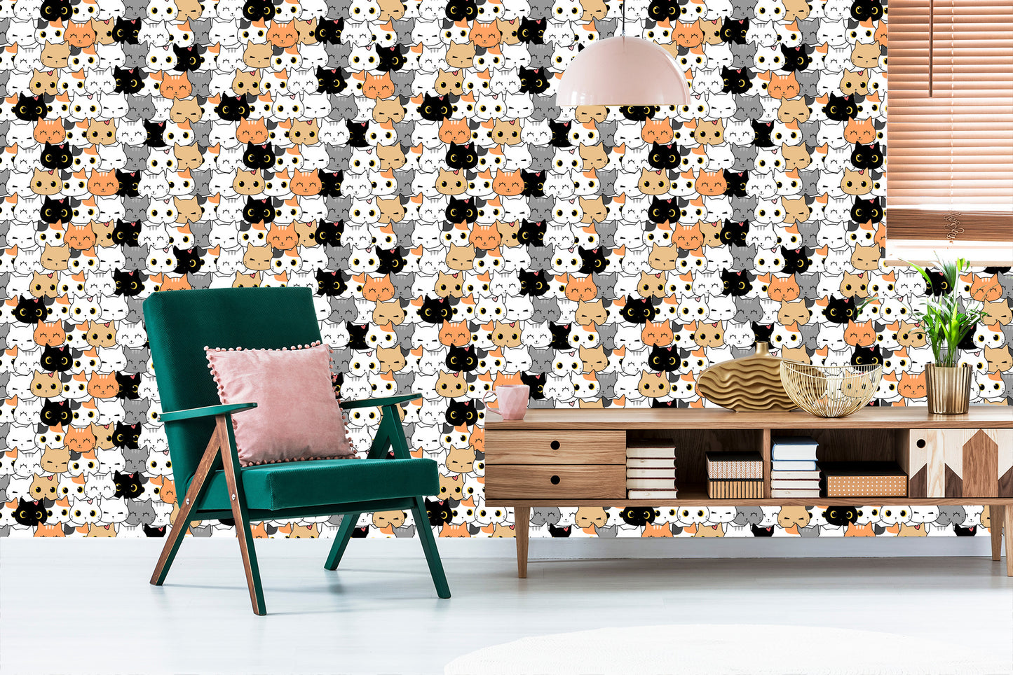 Wallpaper For Children - Little Colorful Cats