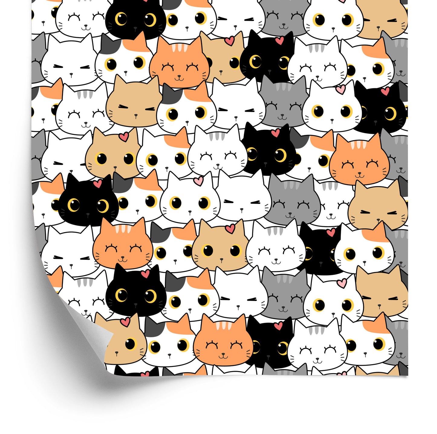 Wallpaper For Children - Little Colorful Cats