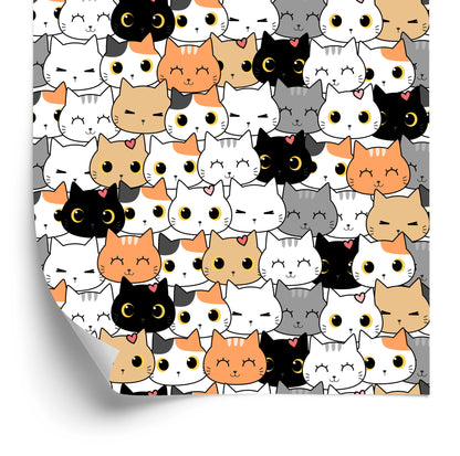 Wallpaper For Children - Little Colorful Cats
