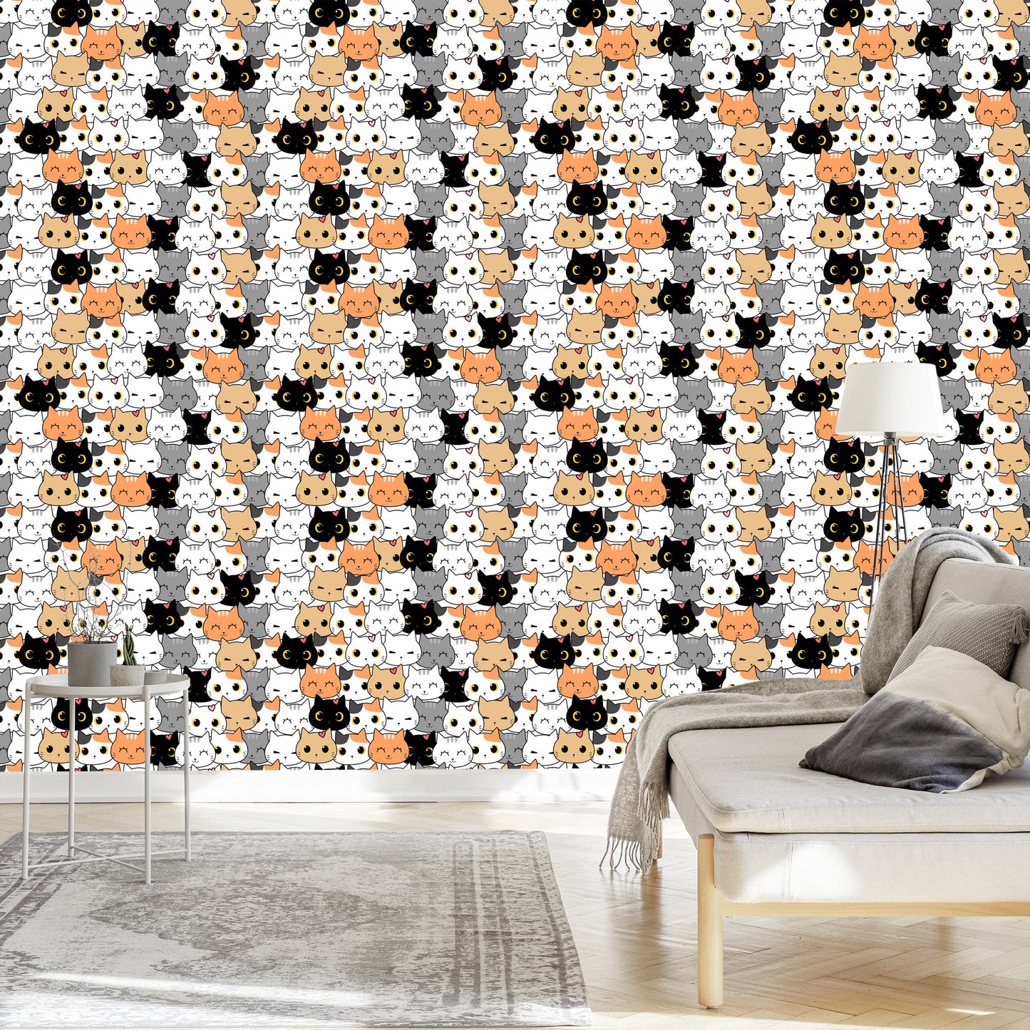 Wallpaper For Children - Little Colorful Cats