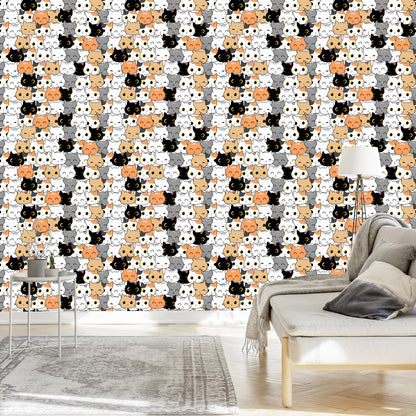 Wallpaper For Children - Little Colorful Cats