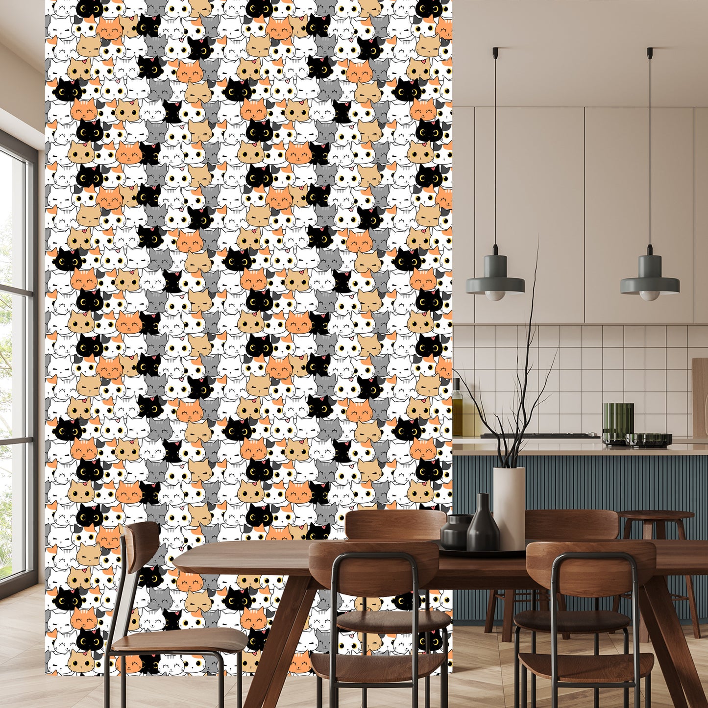 Wallpaper For Children - Little Colorful Cats