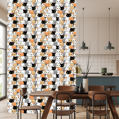 Wallpaper For Children - Little Colorful Cats