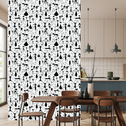 Wallpaper Black Happy Cats