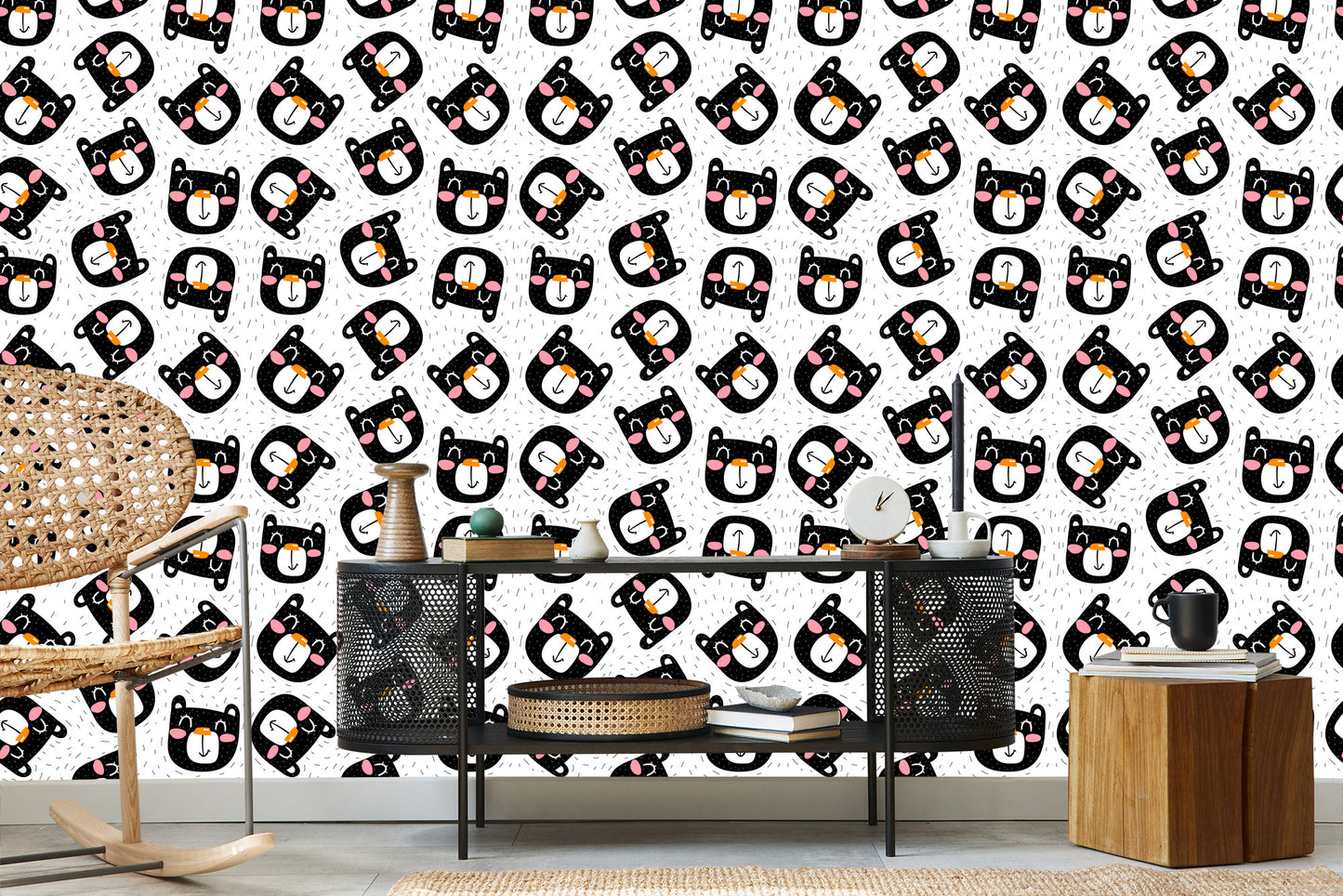 Wallpaper Smiling Black Cats