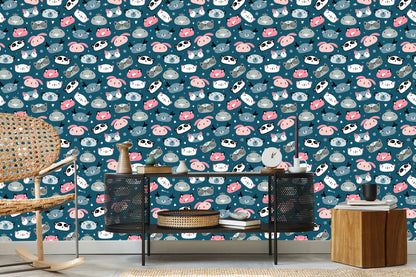 Wallpaper Pastel Forest Animals