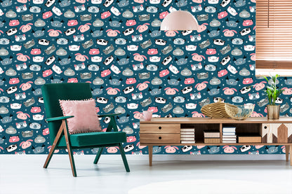 Wallpaper Pastel Forest Animals