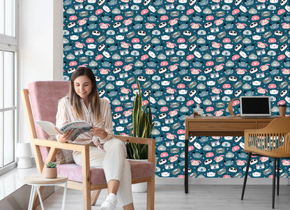 Wallpaper Pastel Forest Animals