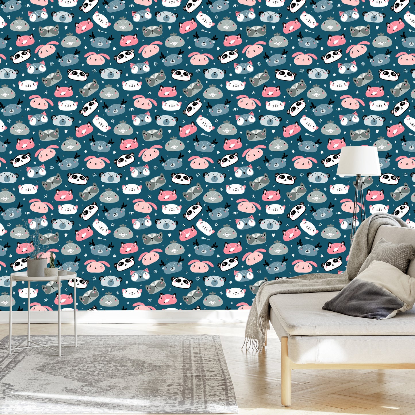 Wallpaper Pastel Forest Animals