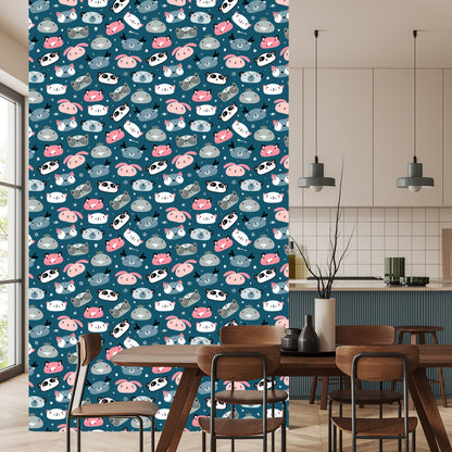 Wallpaper Pastel Forest Animals