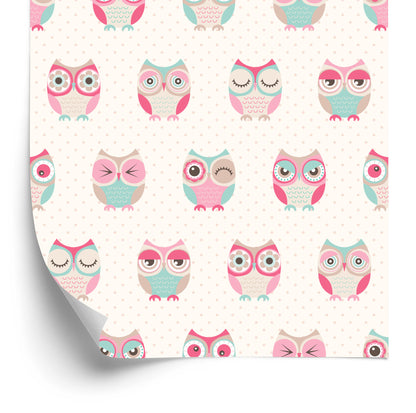 Wallpaper For Children - Colorful Owls