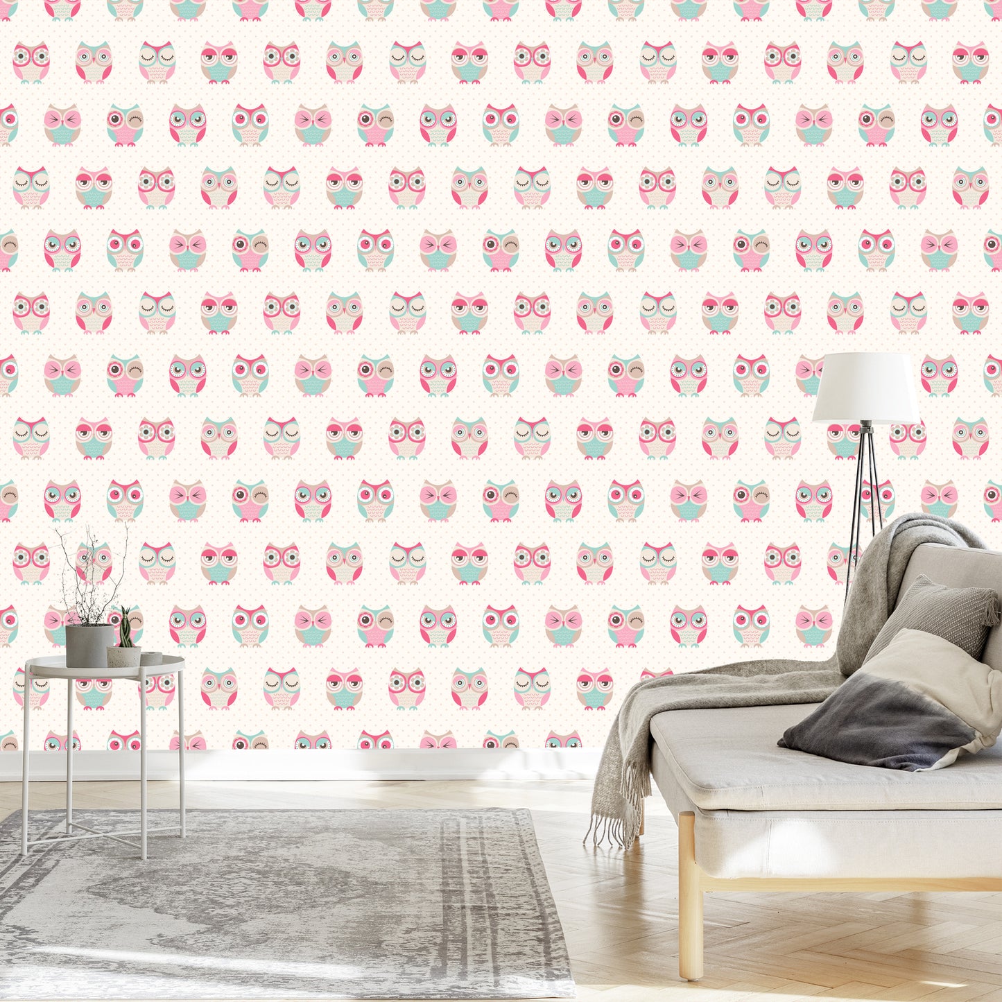 Wallpaper For Children - Colorful Owls