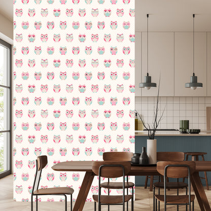Wallpaper For Children - Colorful Owls