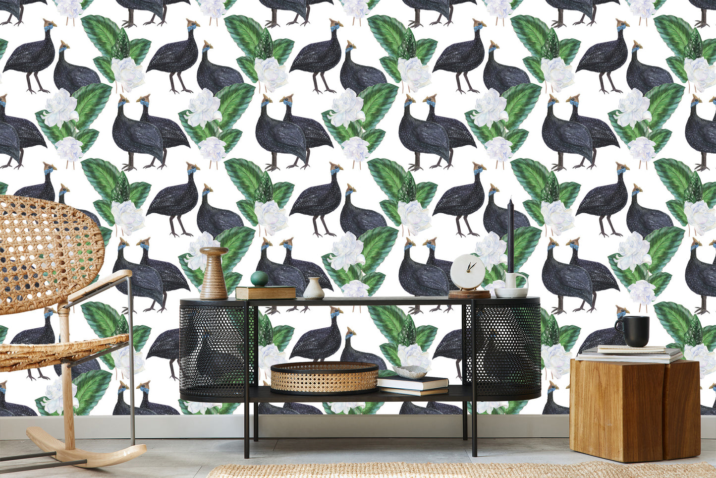 Wallpaper Exotic Birds And Plants
