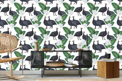 Wallpaper Exotic Birds And Plants