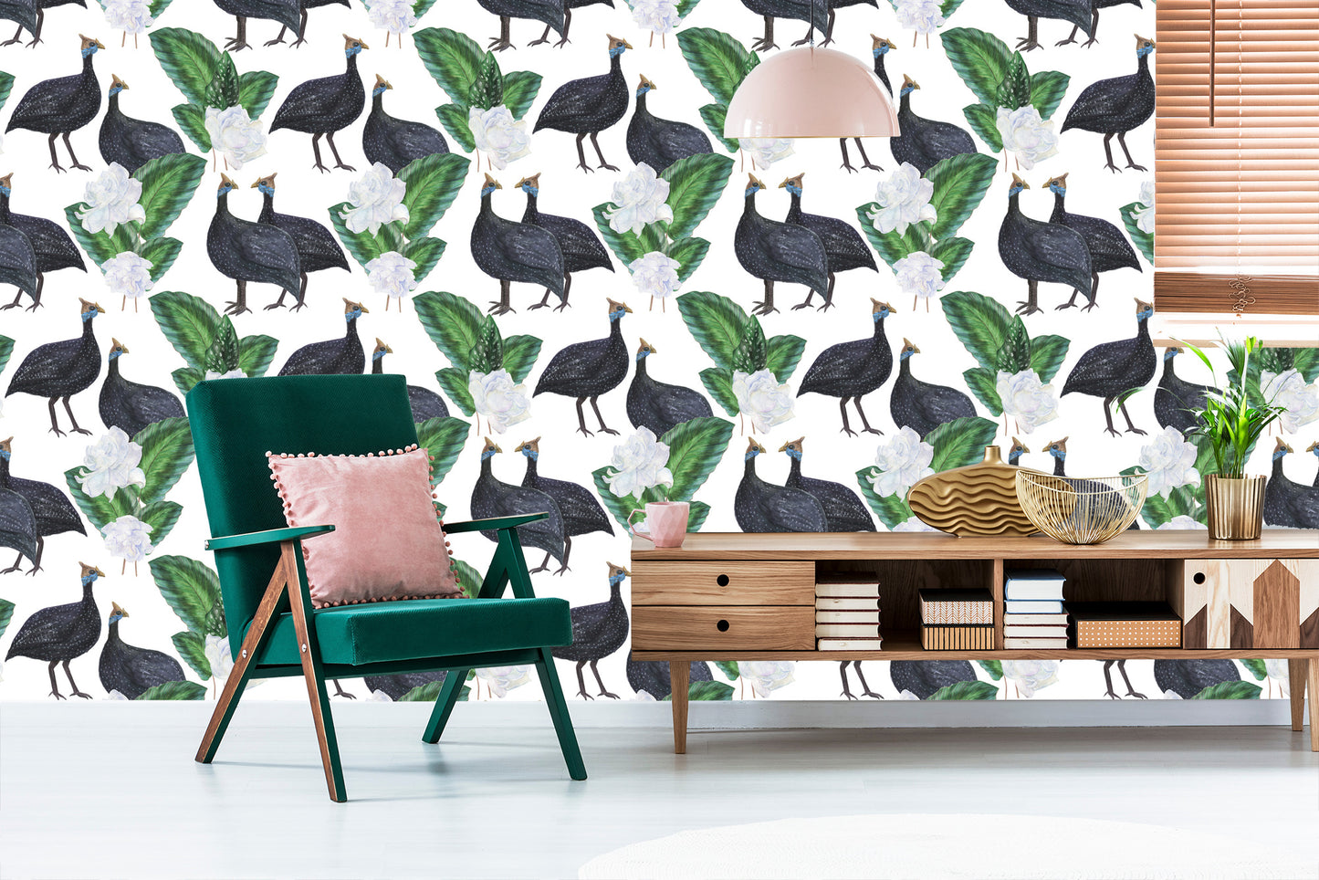 Wallpaper Exotic Birds And Plants
