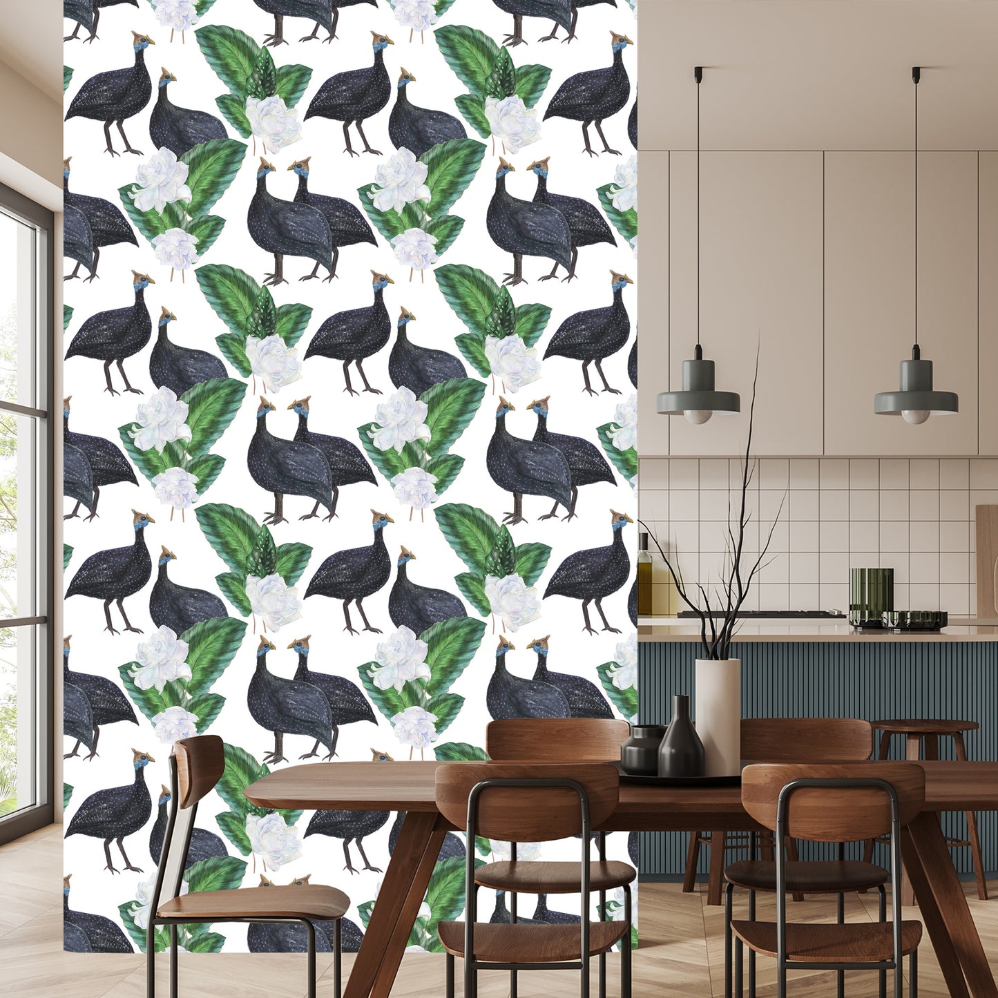Wallpaper Exotic Birds And Plants