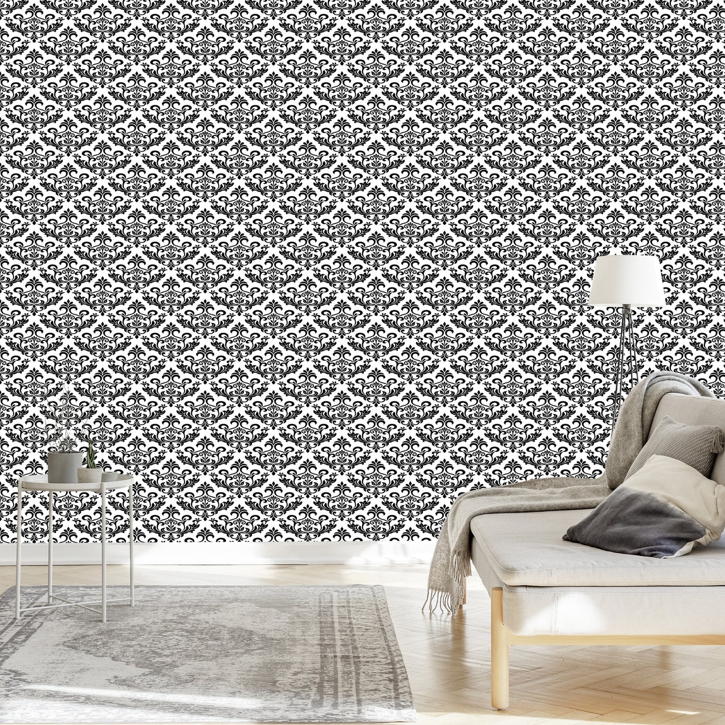 Wallpaper Black And White Ornaments