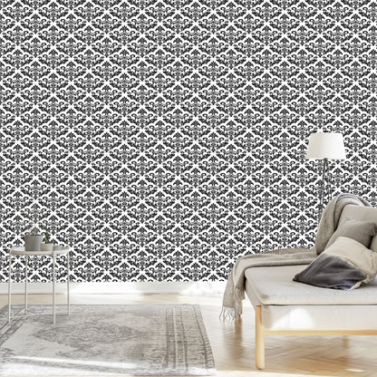 Wallpaper Black And White Ornaments