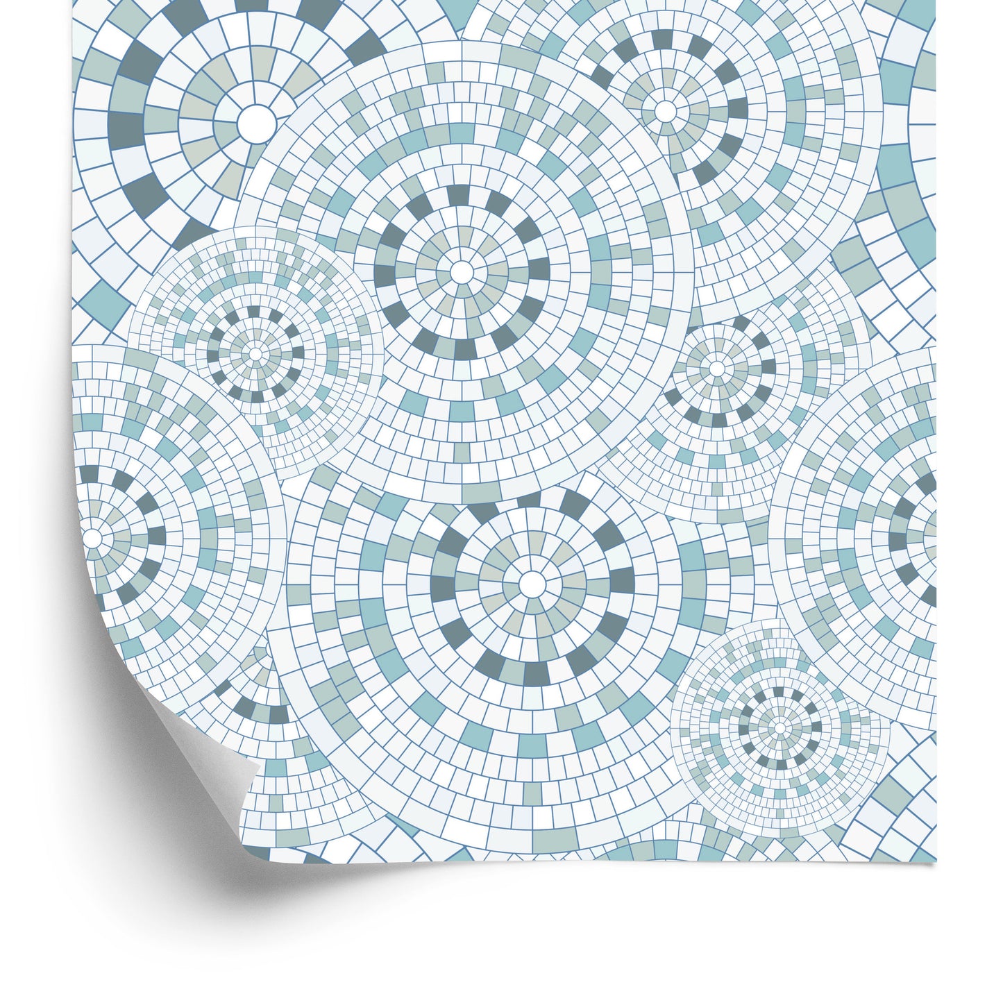 Wallpaper Circular Mosaic In Shades Of Gray