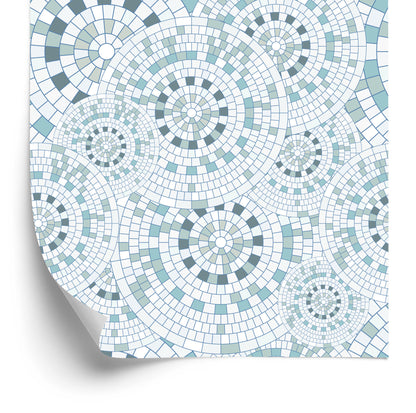 Wallpaper Circular Mosaic In Shades Of Gray