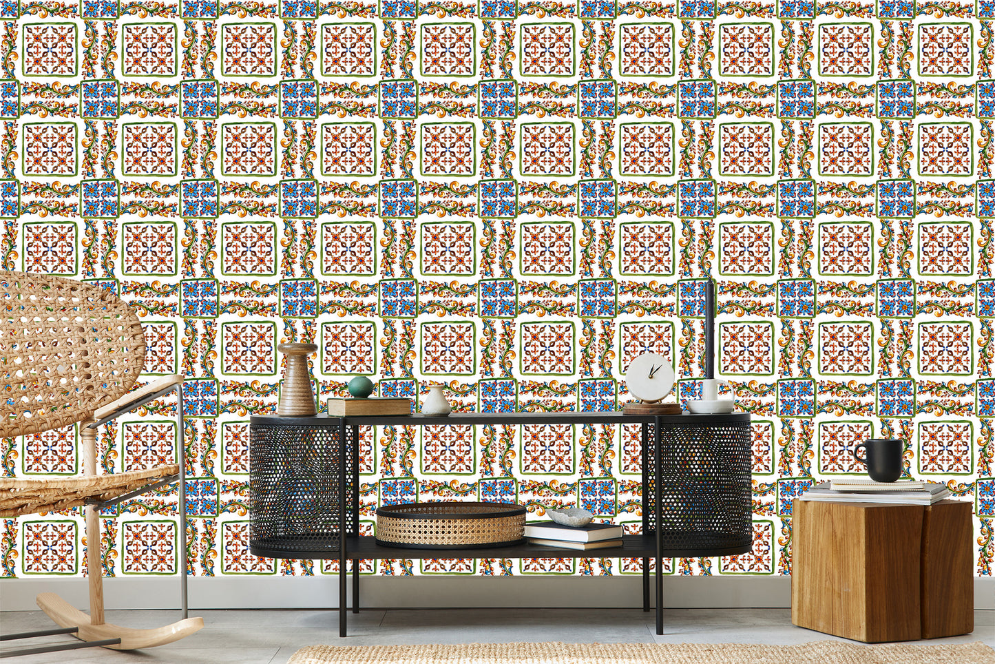 Wallpaper Colorful Mosaic Tiles For The Kitchen