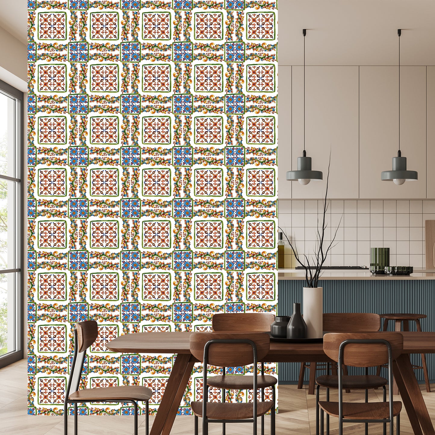 Wallpaper Colorful Mosaic Tiles For The Kitchen