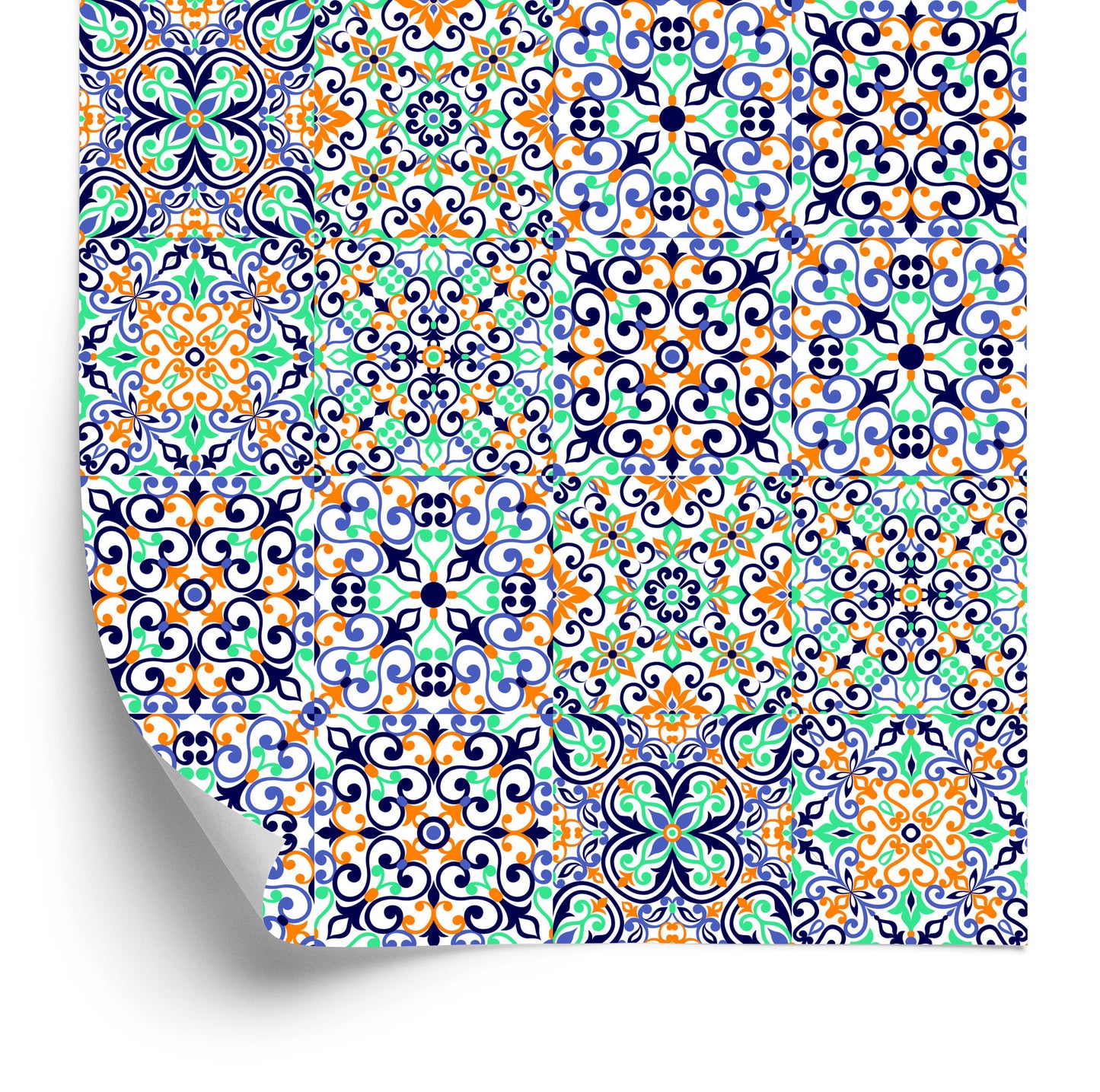 Wallpaper For Kitchen Dining Room Colorful Mosaic Patterns