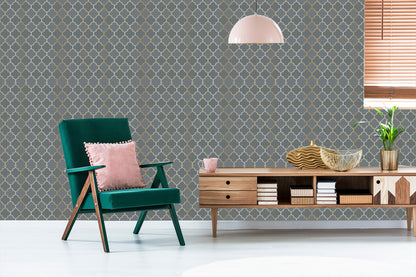 Wallpaper Mosaic Tiles Imitation For The Living Room
