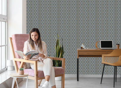 Wallpaper Mosaic Tiles Imitation For The Living Room