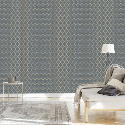 Wallpaper Mosaic Tiles Imitation For The Living Room