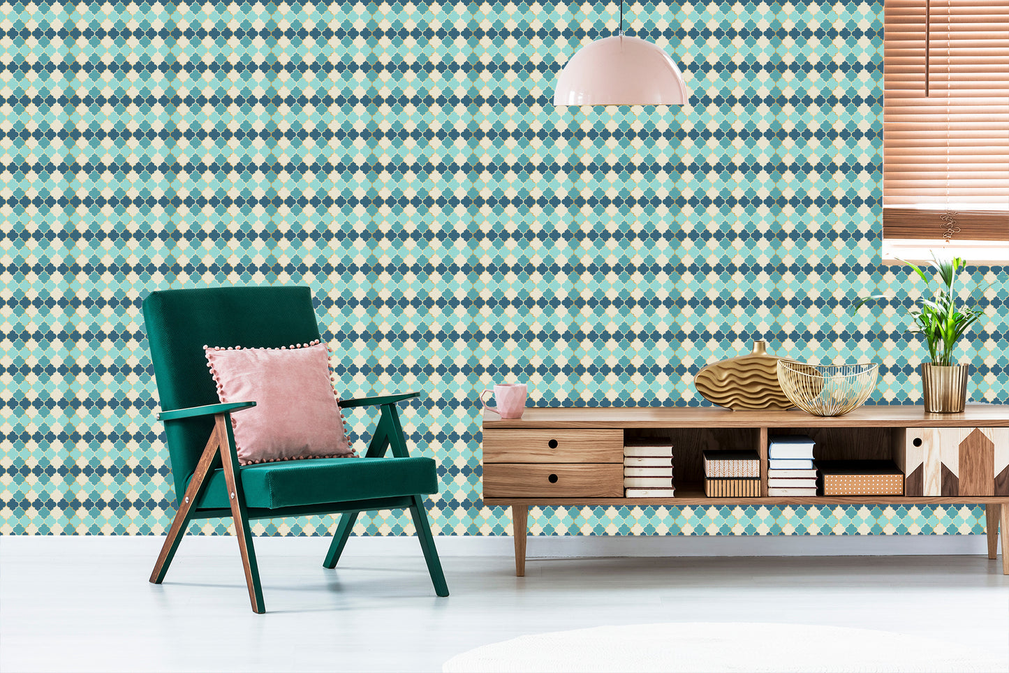 Wallpaper Moroccan Wall Mosaic For Living Room