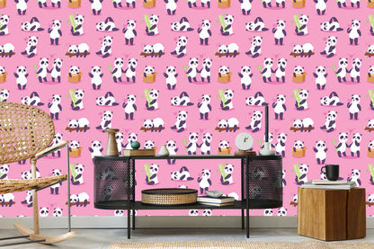 Wallpaper For Children - Happy Pandas