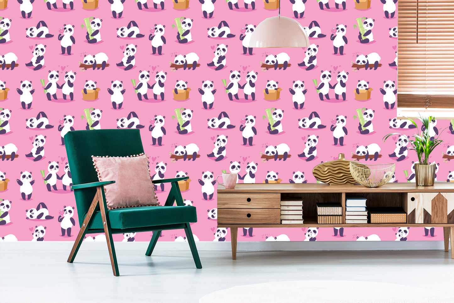 Wallpaper For Children - Happy Pandas