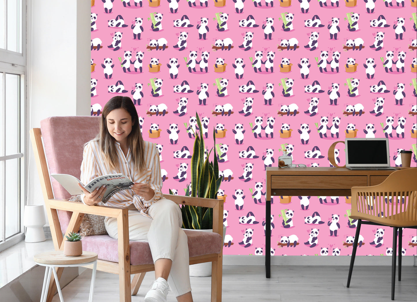 Wallpaper For Children - Happy Pandas