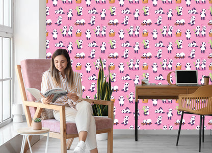 Wallpaper For Children - Happy Pandas