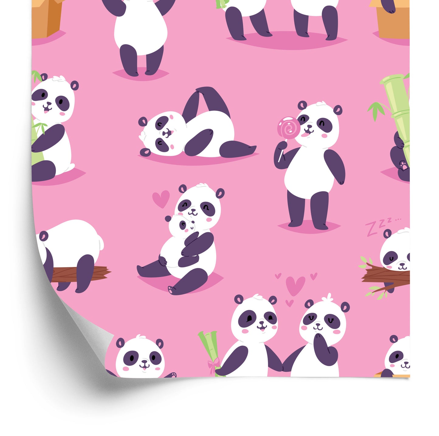 Wallpaper For Children - Happy Pandas