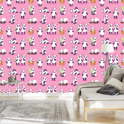 Wallpaper For Children - Happy Pandas