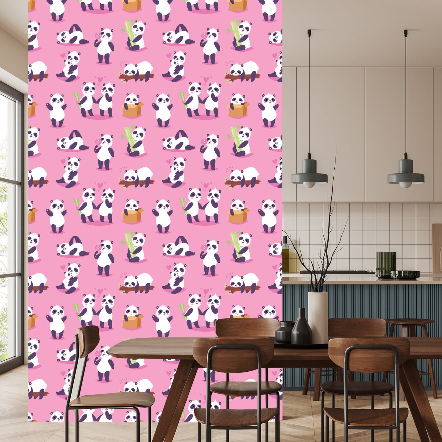 Wallpaper For Children - Happy Pandas