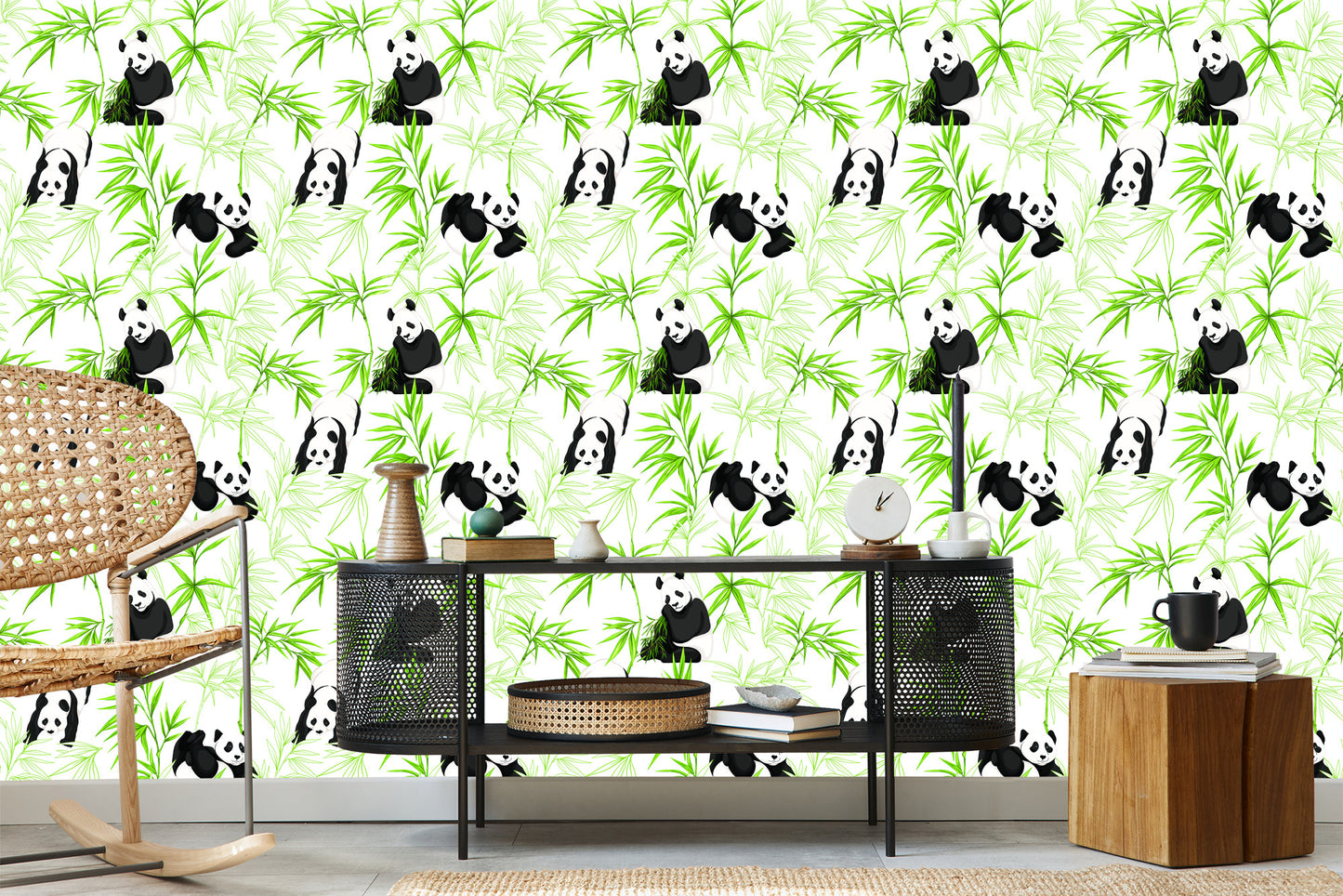 Wallpaper Pandas And Plants