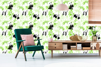 Wallpaper Pandas And Plants